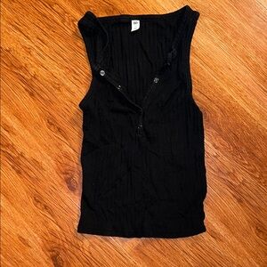 BP Black Sleeveless Textured Top